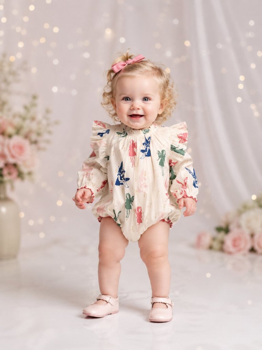 Pink Chicken Baby Girls Harper Bubble - Woodland Fairies